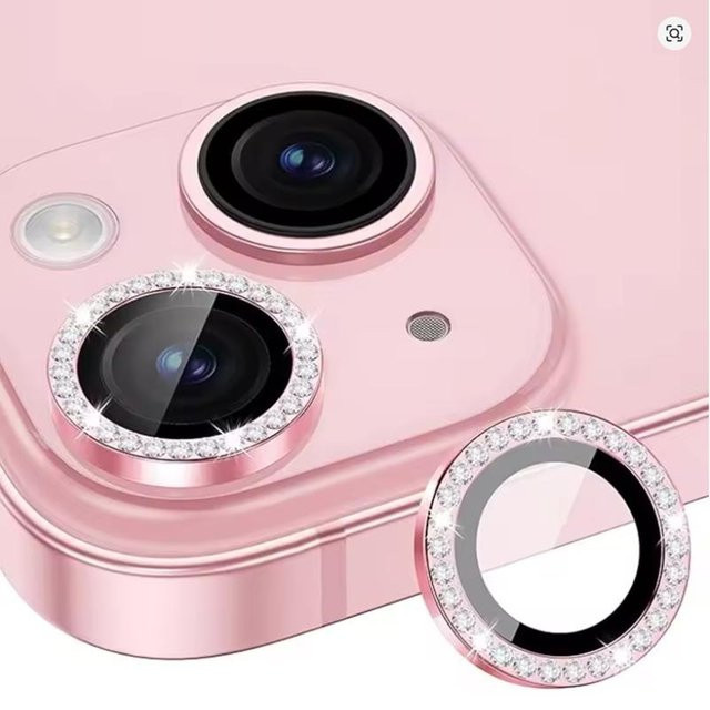 Lcopody Diamant Kameraobjektivschutz aus Metall für iPhone 11 bis iPhone 17 Pro Max und Air in Rosa, 2-3 Stück - Bild 1