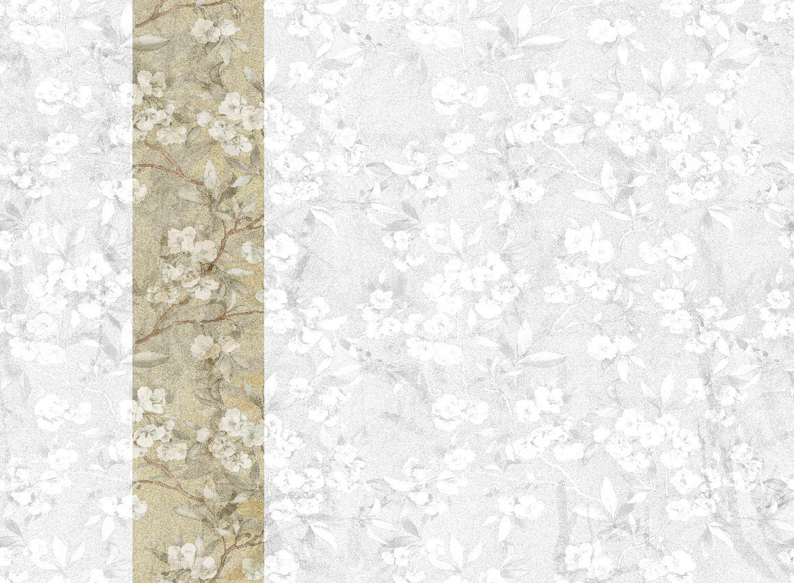 Jannelli & Volpi Mural Momo Wandpaneel Orange Floral aus Vinyl - Bild 1