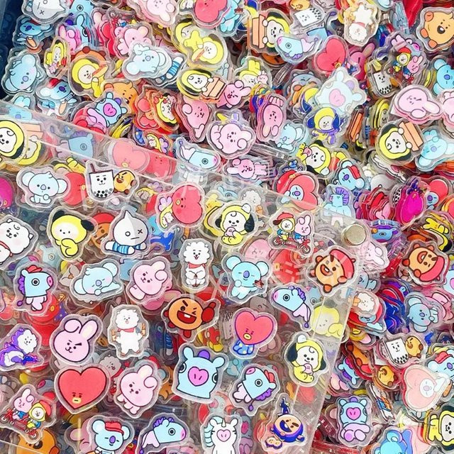 LINE FRIENDS BT21 Acrylplatten DIY Zubehör, 40-teiliges Set - Bild 1