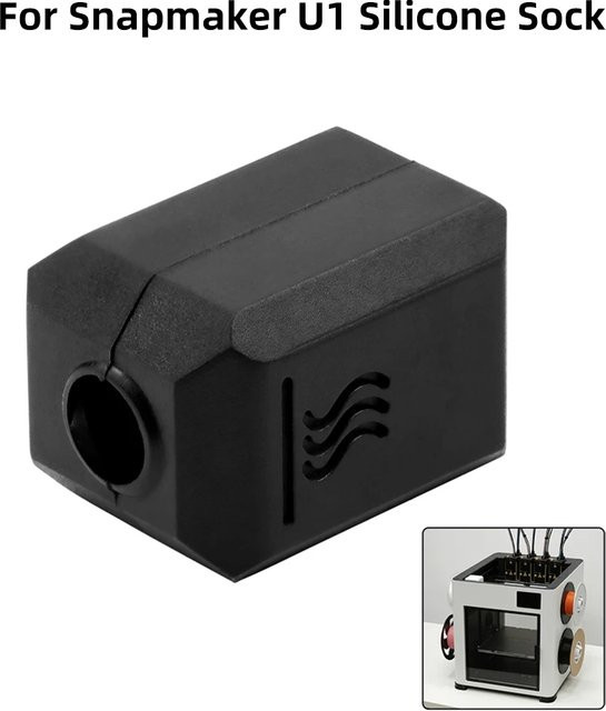 Snapmaker U1 Silikonsocke für Horend 3D-Drucker, hochtemperaturbeständig, Schwarz - Bild 1