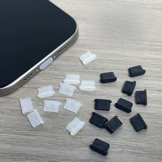USB-C Staubschutzkappen aus Silikon als Anti-Staub-Schutz für iPhone 15-17, Samsung S20-S25, A Note und alle USB-C-Geräte - Bild 1
