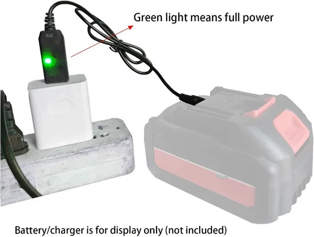 DAZZLEEX USB auf 21V Boost Ladekabel mit DC-Schnittstelle, Schwarz - Bild 1