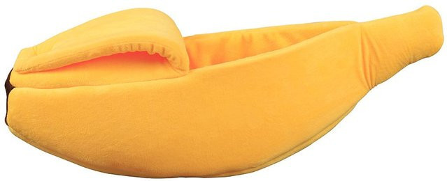 Cartoon Bananennest Haustierbett für kleine und mittelgroße Katzen und Hunde, gelb, B/T/H: 55 x 20 x 15 cm - Bild 1