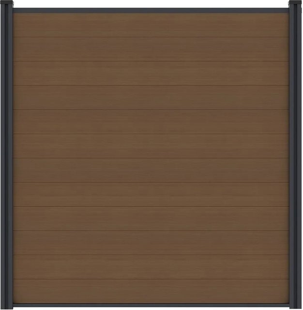 T&J Ideenwelt WPC-Steckzaunset Max Coextrudiert Teak, B/H: 172 x 175 cm - Bild 1