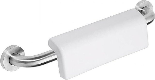 Brillantbad BELP Griff mit Rückenlehne aus Edelstahl gebürstet und Kunststoff in Weiß, B/T/H: 58,0 x 12,4 x 15,5 cm - Bild 1