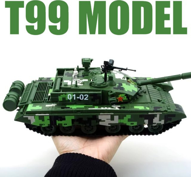 MAKEDA T99 Panzermodell, Maßstab 1:40, mit Musik und Licht, Metall, Grün - Bild 1