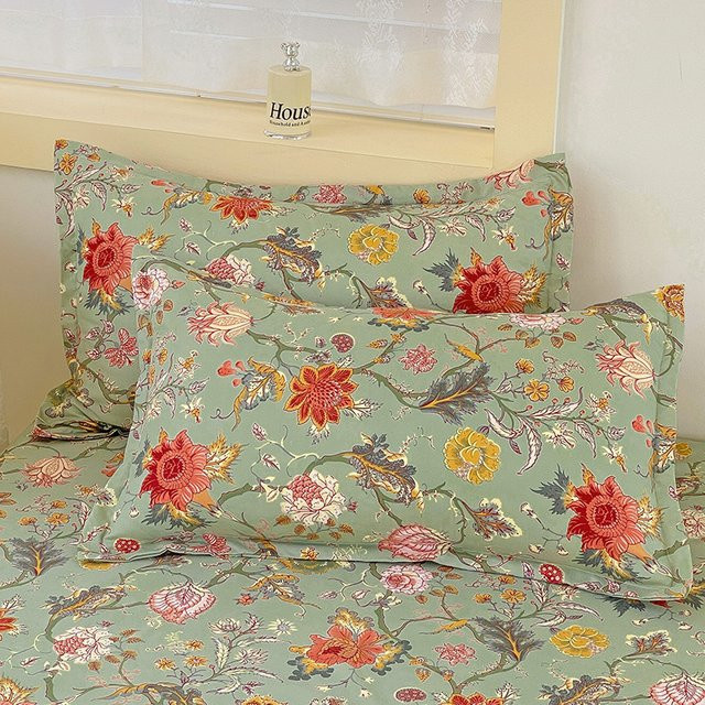MissDeer Kissenbezug Set mit floralem Vintage-Design, 2 Stück, Multicolour, B: 48 cm, H: 74 cm - Bild 1