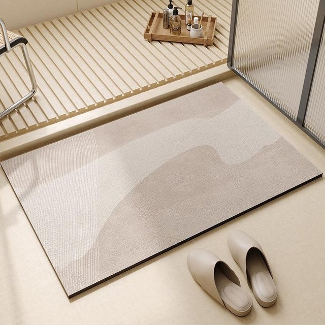 Rutschfeste Badematte aus Kieselgur von Bestbags, beige, rechteckig, B/T: 60 x 40 cm - Bild 1