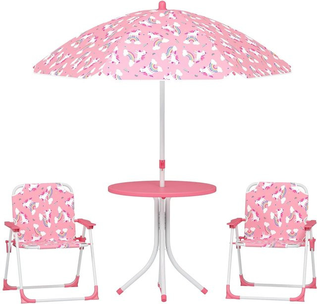 AIYAPLAY Kindersitzgruppe aus Stahl in Pink, B/T/H: 49,5 x 49,5 x 50 cm - Bild 1