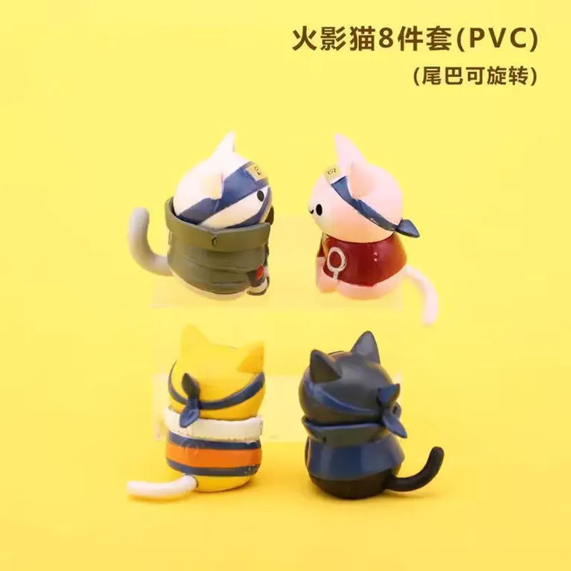 Bandai Naruto Katzenmodell Figuren Set, 8 Stück, mehrfarbig, Kunststoff, Dekoration - Bild 3