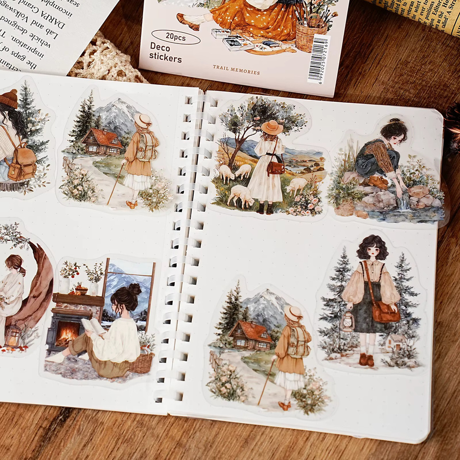 Etori Life Mountain Girl Retro Pet Sticker Pack, Bastelbedarf - Bild 3
