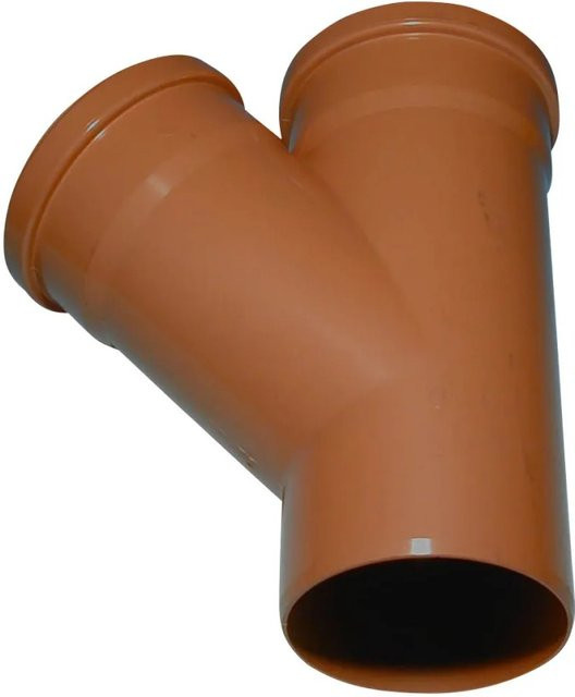 Marley Kanalgrundrohr-Einfachabzweig 45 Grad DN 125/125 in Orange - Bild 1