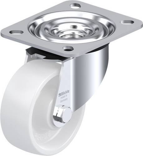 Blickle Lenkrolle L-PPN 80R mit Kunststoffrad in Weiß, Rad-Durchmesser: 80 mm, Tragfähigkeit: 120 kg - Bild 1