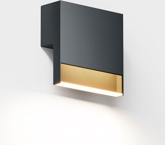 IP44 Li.2 LED-Wandleuchte in Anthrazit mit warmweißem Licht (2700K), dimmbar, modern und wetterfest für Garten und Terrasse - Bild 1