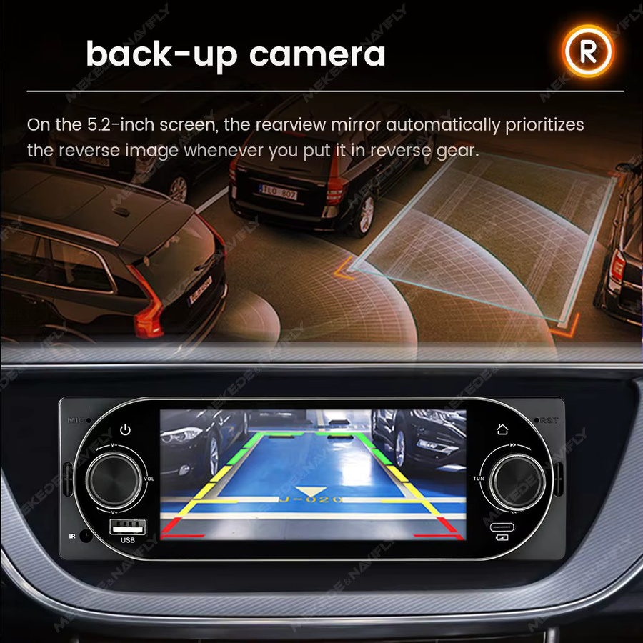 STRONGNAVI Universal Autoradio mit 5,2 Zoll HD Touchscreen, Android-System, Bluetooth, Car-Play und Android Auto, FM Radio - Bild 2