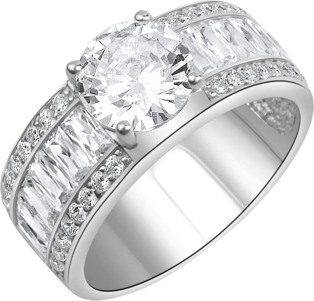 Zeeme Ring 925 Silber, rhodiniert, Zirkonia, Damen - Bild 1