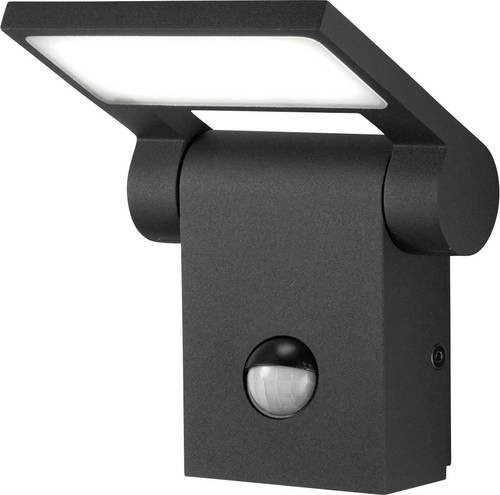 EVN WL54151002S LED-Außenwandleuchte mit Bewegungsmelder und Dämmerungssensor, 10W, Anthrazit/Schwarz, Aluminium - Bild 1