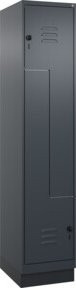 C+P Z-Spind Classic PLUS mit Sockel und 2 Fächern, Anthrazit/Grau, H x B x T: 195 x 40 x 50 cm - Bild 1