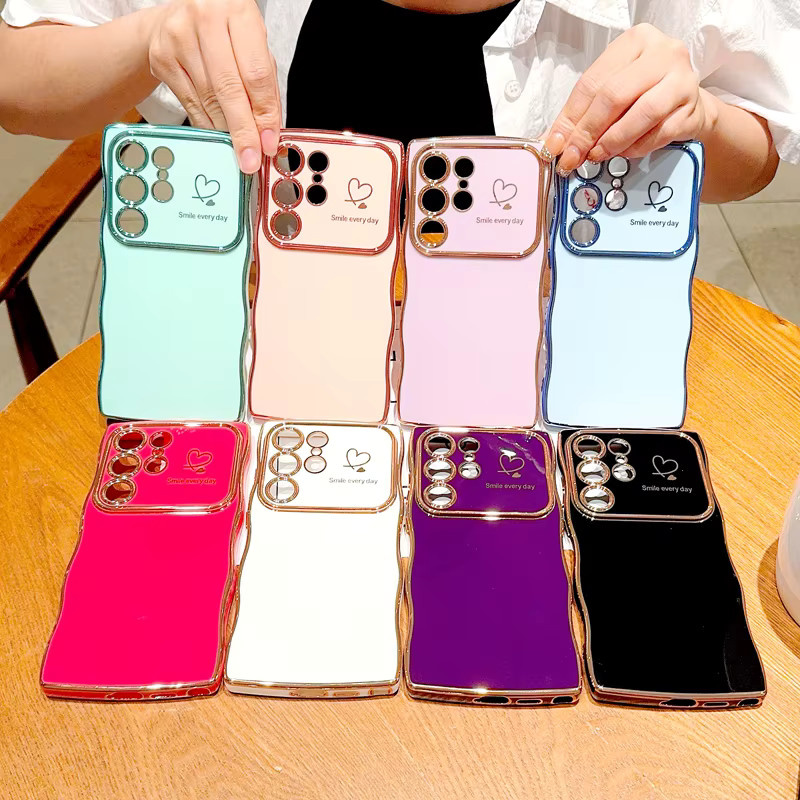 Samsung Soft Shell Handyhülle mit Wellenkante und Linsenschutz in Pink - Bild 5