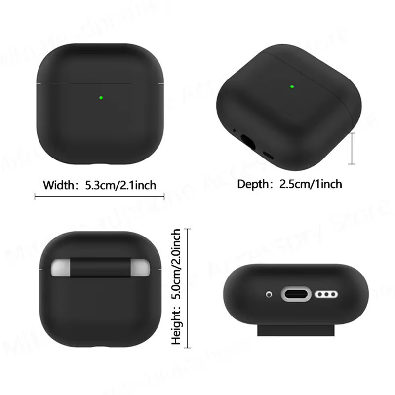 Apple Silikon Schutzhülle für AirPods 4 in Schwarz - Bild 2