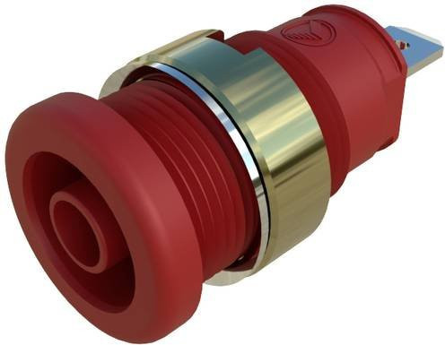 Hirschmann Test & Measurement SEB 2610 F4,8 Ni Sicherheits-Einbaubuchse in Rot - Bild 1