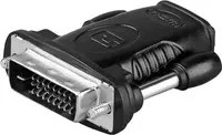 Goobay Adapter HDMI-Buchse auf DVI-D-Stecker Dual Link (24+1) in Schwarz - Bild 1