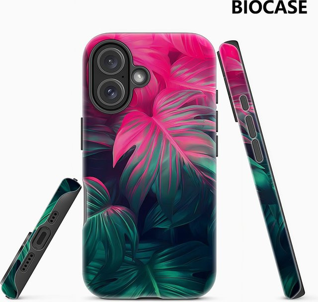 Robuste Neon-Palmblätter Handyhülle mit Magnetfunktion für iPhone 17 16 15 14 13 Pro Max Plus in Multicolour - Bild 1