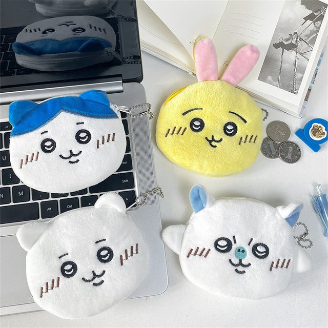 Bandai Kawaii Chiikawa Hachiware Usagi Plüsch-Geldbörse, Münzbörse - Bild 1
