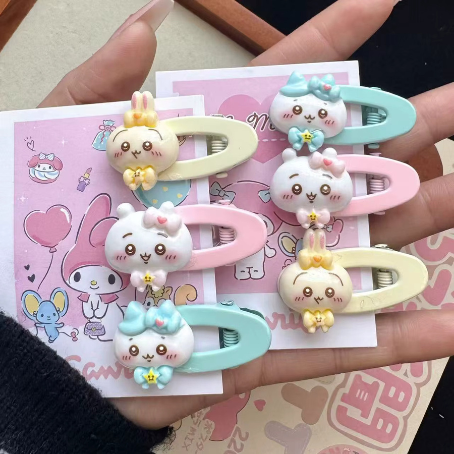 JIYI Haarspangen, hohle ovale Haarclips, rosa, Kinder - Bild 2