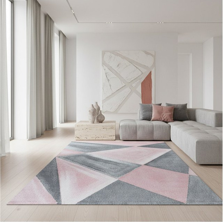Kadima Design Teppich Kurzflor ANDALO in Pink, geometrisch, aus Polypropylen, B/T: 80 x 250 cm