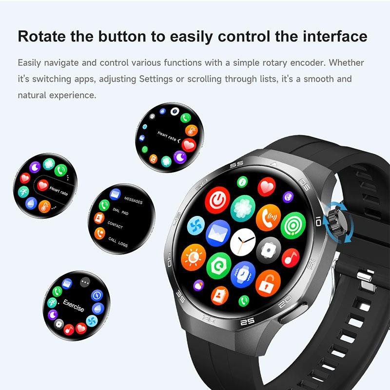 ZODVBOZ Smartwatch, Silikon, schwarz, Herren - Bild 5