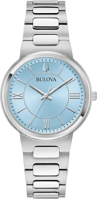 Bulova Damenuhr, Quarz, Edelstahl, Blau, 32 mm, 3 ATM - Bild 1