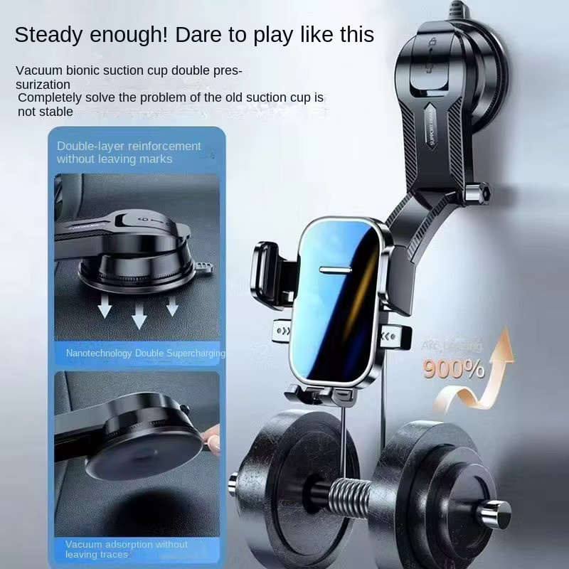 Universeller Auto-Handyhalter mit Saugnapf für Navigation in Schwarz - Bild 2