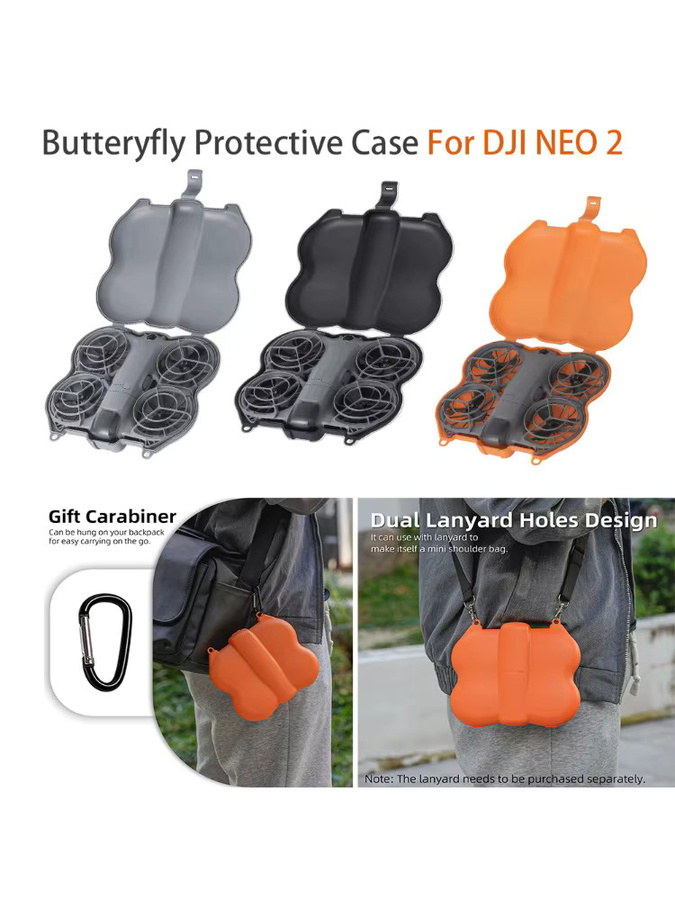 Tragbare Aufbewahrungsbox für DJI NEO 2, Schmetterlings-Körpertasche mit Antikollisionsschutz und staubdichter Drohnenzubehör-Tasche - Bild 6