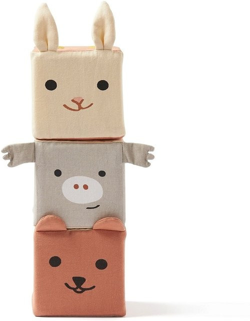 Kids Concept Stoffwürfel Edvin, Tiere, Plüsch / Textil, Bunt / Mehrfarbig - Bild 1