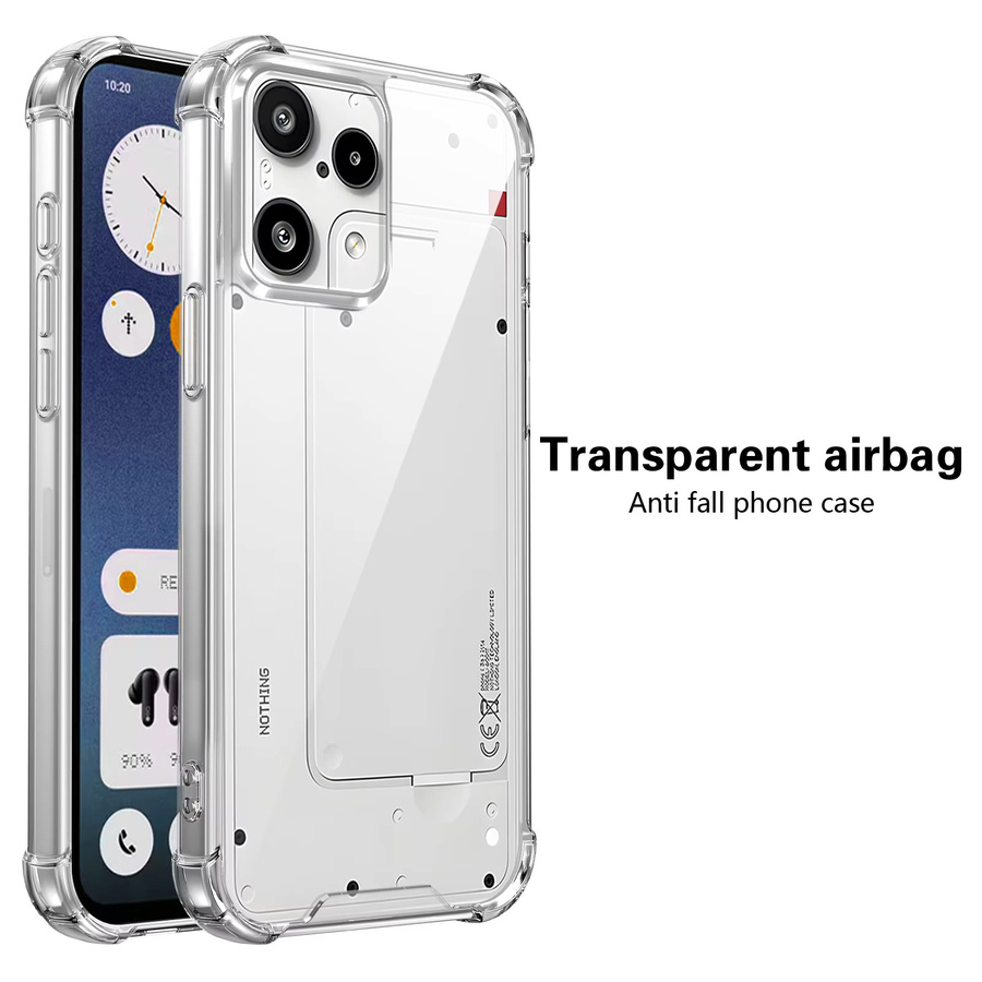Stoßfeste Silikon-Schutzhülle für Nothing Phone 3A Lite 5G, transparente Airbag-Rückabdeckung - Bild 2