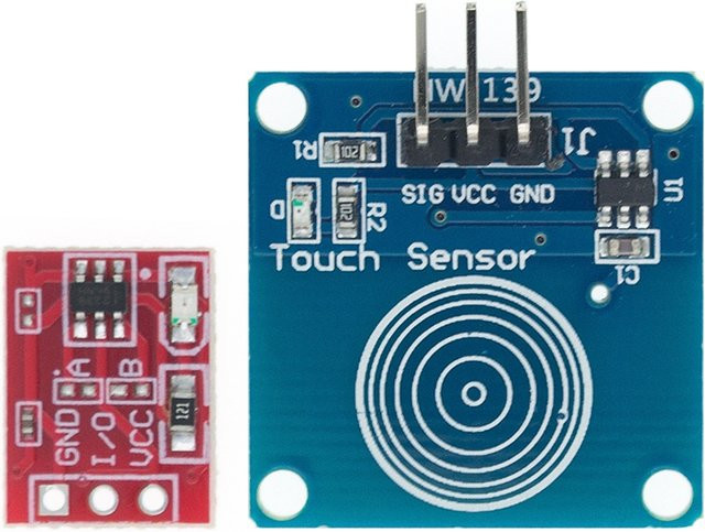 AITEWIN ROBOT TTP223 Kapazitives Touch-Schalter Modul mit Selbst-Locking und No-Locking Funktion in Rot - Bild 1