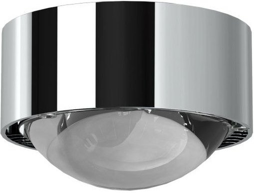 Top Light Puk Mini One LED-Deckenleuchte in Chrom mit transparenter Glaslinse und warmweißem Licht (2700K) - Bild 1