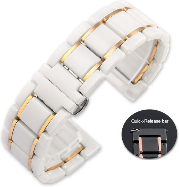 Freesh Uhrenarmband Keramik, Weiß, Unisex, 16 mm - Bild 1