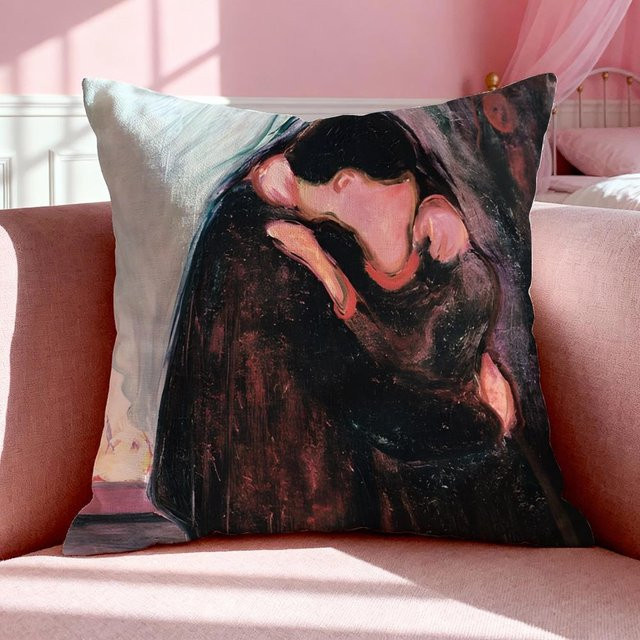 JMG Clothing Kissenbezug Edvard Munch Angst Kunstmotiv, Mehrfarbig, B/H: 50 x 50 cm - Bild 1