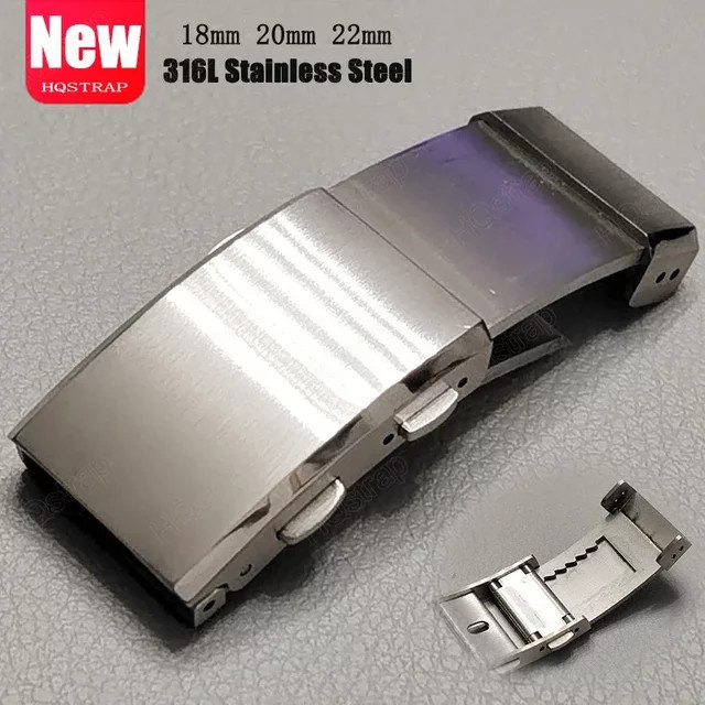 HQstrap Uhrenschnalle Edelstahl, Silber, Unisex - Bild 1