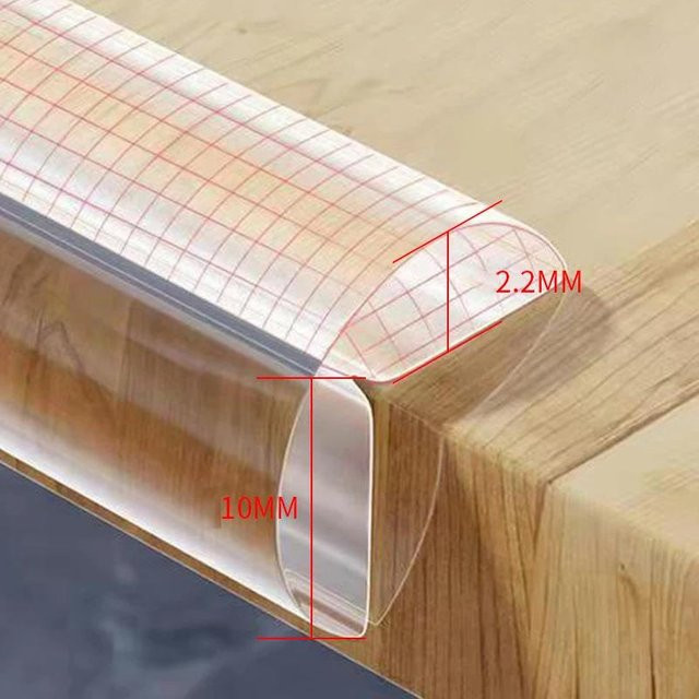 Selbstklebender Tischkantenschutz aus Silikon in Transparent als Babyschutzstreifen zur Kollisionssicherung - Bild 1