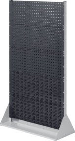 Kappes Stellwand RasterPlan Gr. 5 doppelseitig in Grau RAL 7035/7016 mit 6 Loch-/4 Schlitzplatten, B/T/H: 179 x 100 x 43 cm - Bild 1