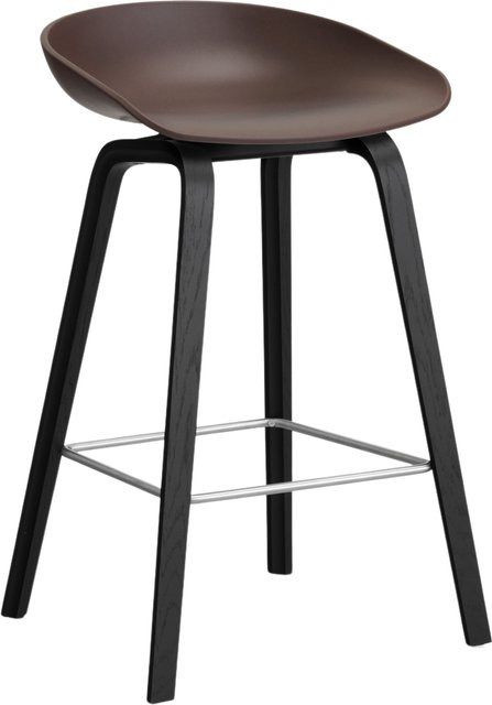 HAY About A Stool AAS 32 Hocker in Violett mit Eichenholz oder Walnussholz und Polypropylen - Bild 1