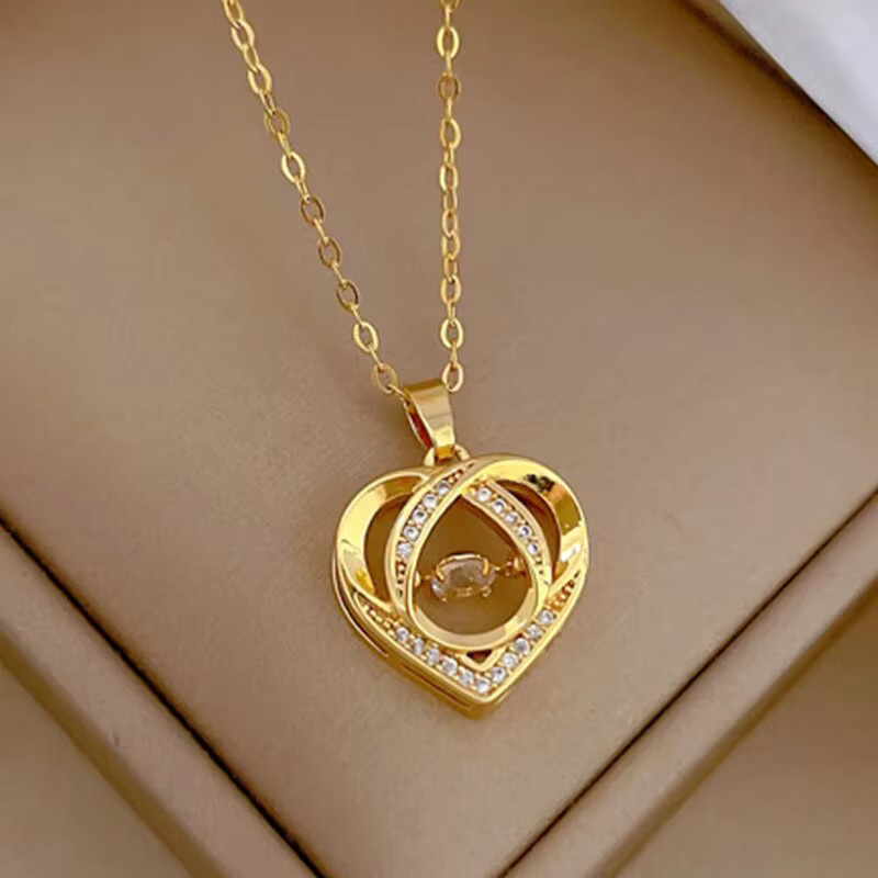 ZAKOL Halskette, Titan, Gold, Zirkonia, Damen - Bild 3