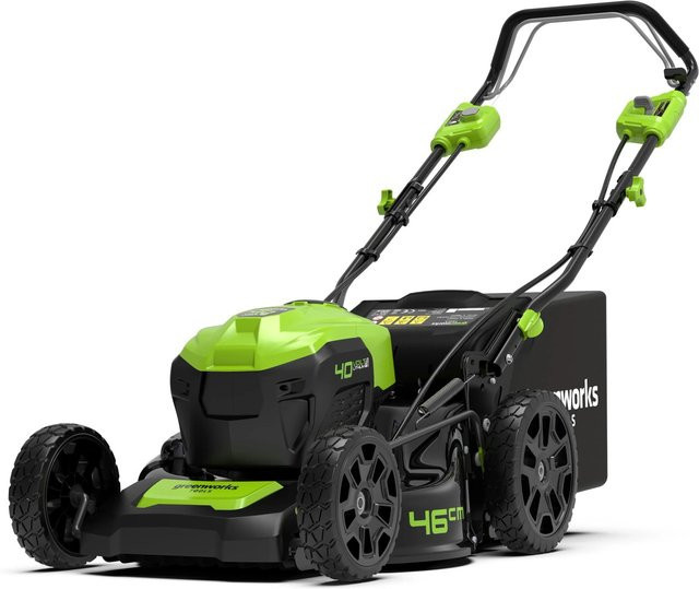 Greenworks Akku-Rasenmäher GD40LM46SP Solo 40 V in Grün mit 50 l Grasfangkorb - Bild 1