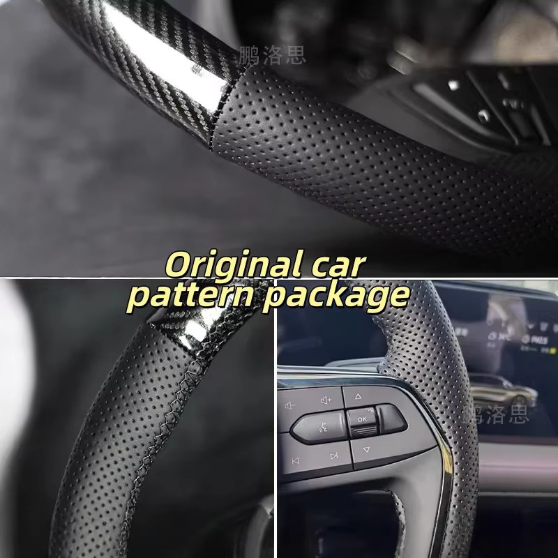 Handgenähtes Wildleder-Lenkrad in Schwarz für Volkswagen CC Passat Touareg Tiguan Explore Song Lavida Magotan zur Auto-Innenausstattung - Bild 4