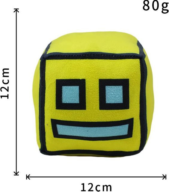 Bliboli Geometry Dash Geometrie Sprint, Plüsch Spielzeug, Gelb - Bild 1