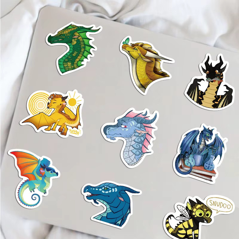 Wings of Fire Vinyl-Aufkleber, Cartoon-Motiv, 50-teiliges Set - Bild 3