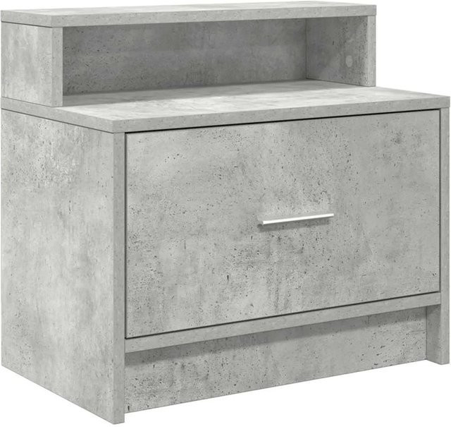 vidaXL Nachttisch mit Schublade in Betongrau, B/T/H: 51 x 31 x 47 cm - Bild 1